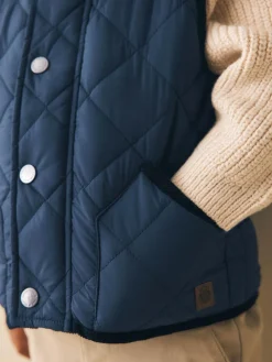 Next Navy Quilted Gilet (3mths-7yrs)^BOY Coats, Jackets & Pramsuits|Coats, Jackets & Pramsuits