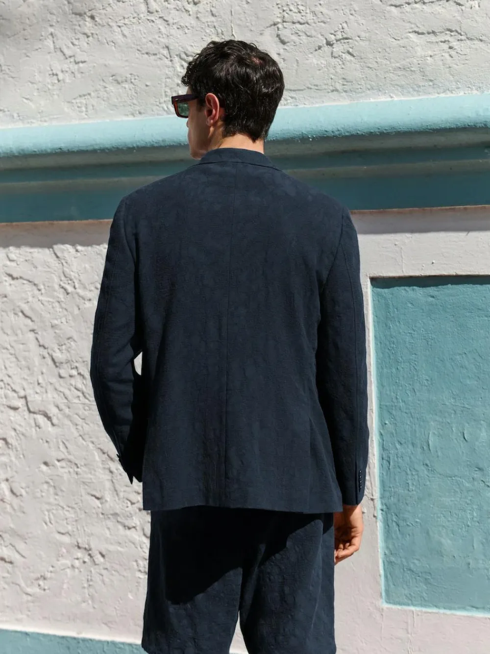 Best Next Navy Regular Fit Nova Fides Italian Fabric Crochet Pattern Suit Jacket