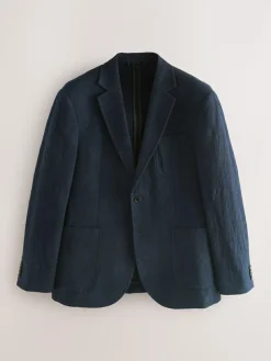 Best Next Navy Regular Fit Nova Fides Italian Fabric Crochet Pattern Suit Jacket