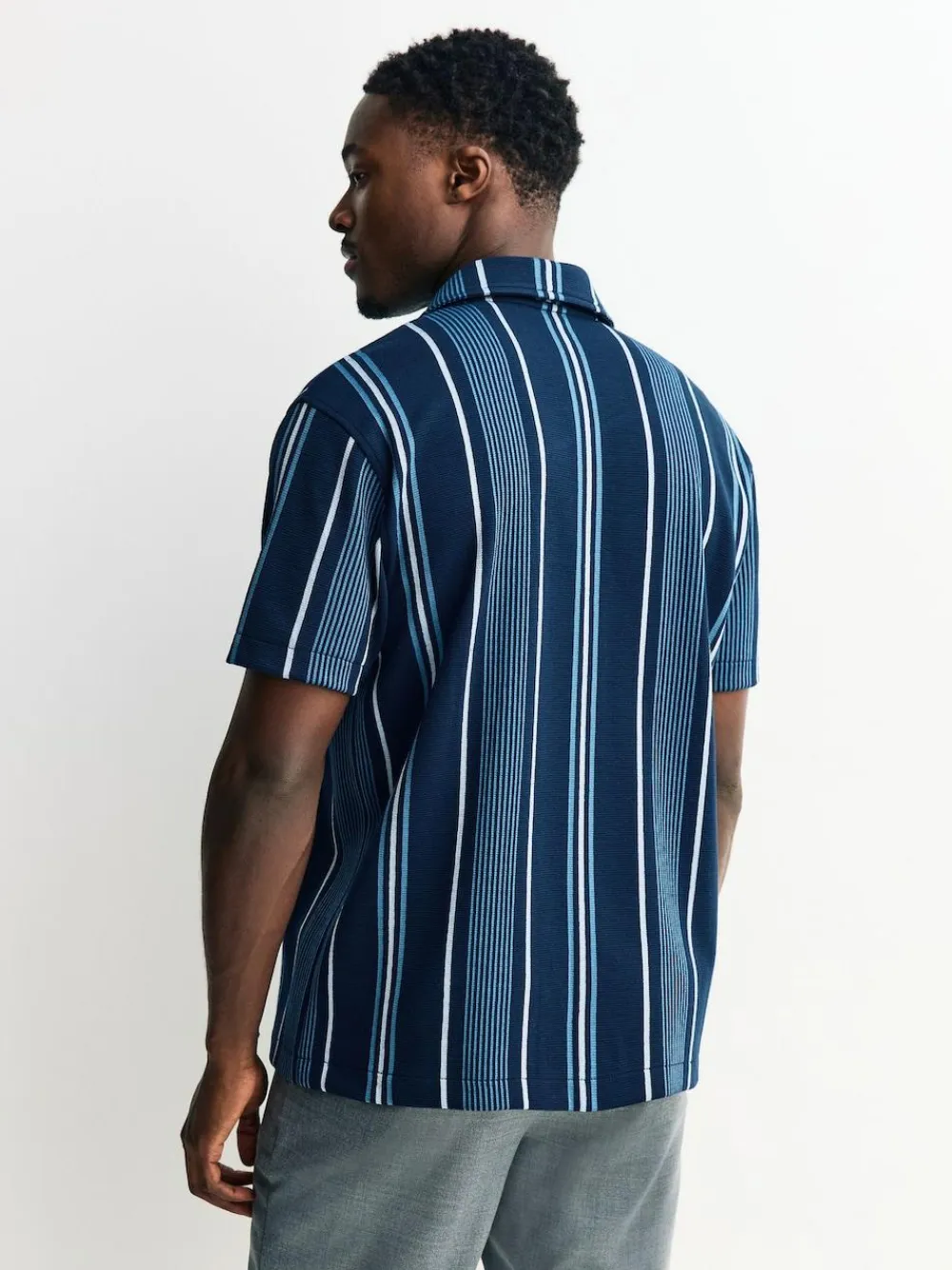 Next Regular Fit Stripe Short Sleeve Jersey Shirt^ Shirts