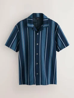 Next Regular Fit Stripe Short Sleeve Jersey Shirt^ Shirts