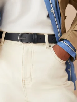 Hot Next Navy Regular Leather Belt