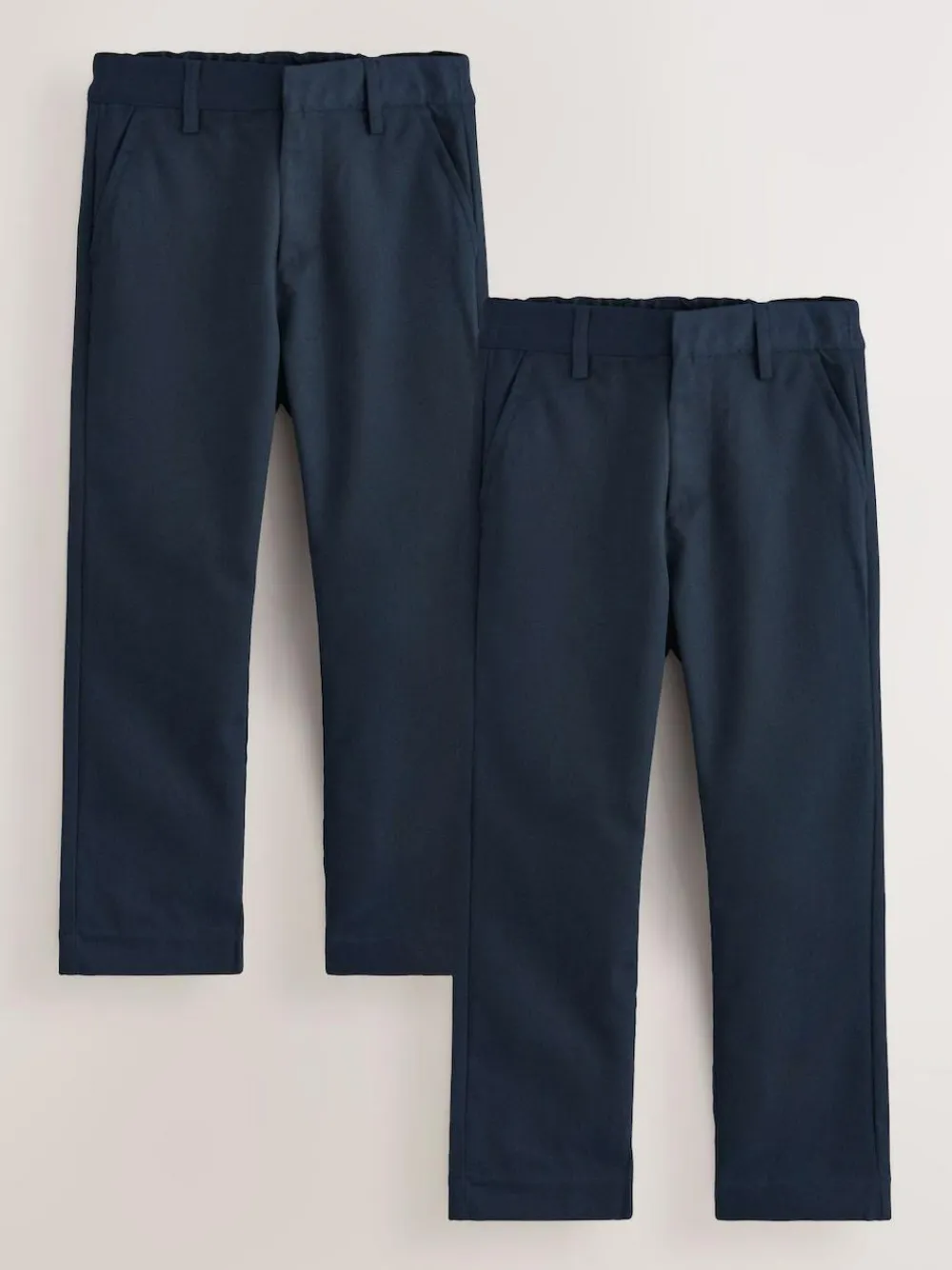 Online Next Regular Leg School Trousers 2 Pack (3-17yrs) Navy