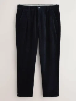 Next Regular Tapered Fit Corduroy Single Pleated Trousers^ Pants & Chinos