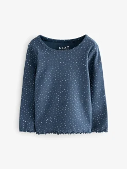 Next Ribbed Long Sleeve Tops 5 Pack (3mths-7yrs)^ Tops|T-Shirts