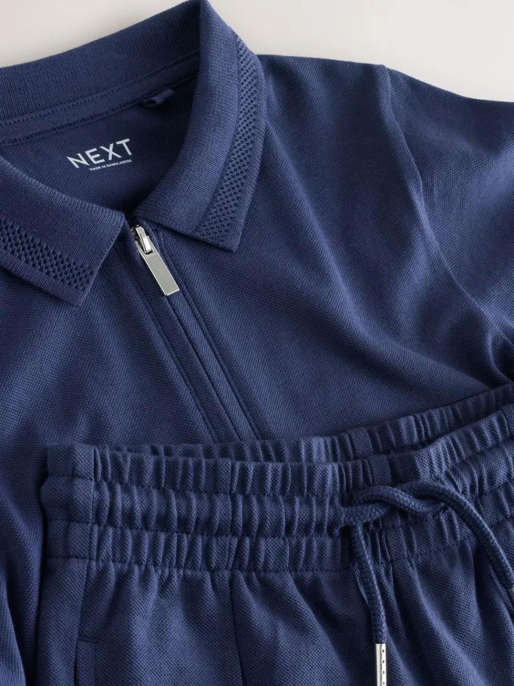 New Next Short Sleeve Polo Shirt and Shorts Set (3-16yrs) Navy