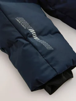 Best Next Navy Shower Resistant Microfleece Lined Padded Coat (3-17yrs)