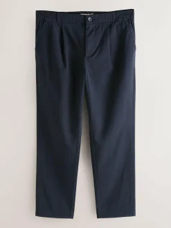 Next Slim Fit Pleated Stretch Chinos Trousers With Elasticated Waist^ Nightwear|Pants & Chinos