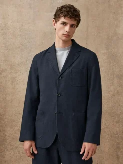 Clearance Next Navy Slim Fit Seersucker Stripe Suit Jacket