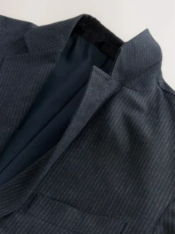 Clearance Next Navy Slim Fit Seersucker Stripe Suit Jacket