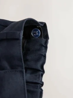 Discount Next Slim Waist School Pleat Front Trousers (3-17yrs) Navy