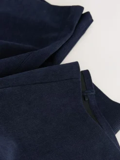 Online Next Navy Smoothing Cord Wide Leg Trousers