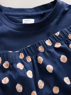 Outlet Next Cotton Short Set Pyjamas Navy Spot