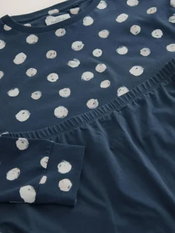 Next Navy Spot Maternity Long Sleeve Pyjamas^Women All Night & Lounge|Pyjamas