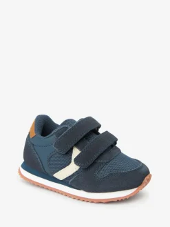 Next Navy Standard Fit (F) Double Strap Trainers^BOY Sneakers