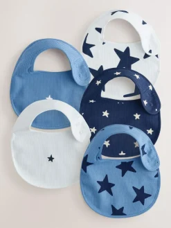 Next Navy Star Baby Bibs 5 Pack^ Bibs|Newborn Accessories