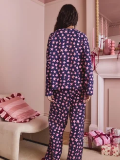 Next Long Sleeve Pyjamas Navy Stars