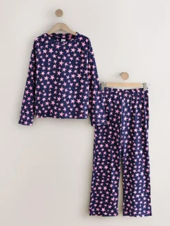 Next Long Sleeve Pyjamas Navy Stars