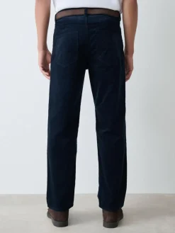 Next Straight Fit Belted Corduroy Trousers^ Pants & Chinos