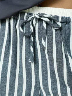 Discount Next Half Zip Sweatshirt and Flannel Pyjamas Set Navy Stripe