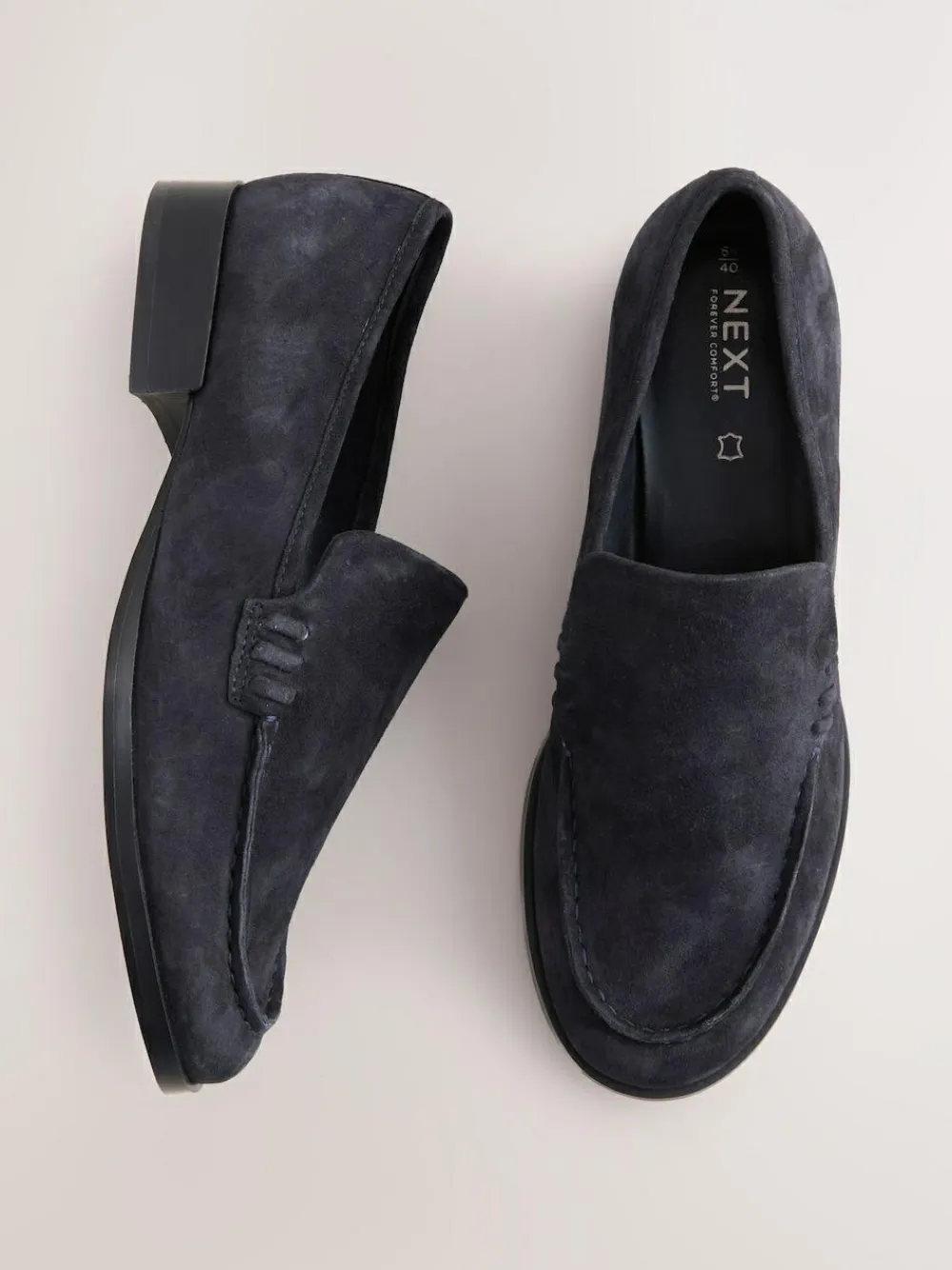 Next Suede Round Toe Clean Loafers^Women Flats