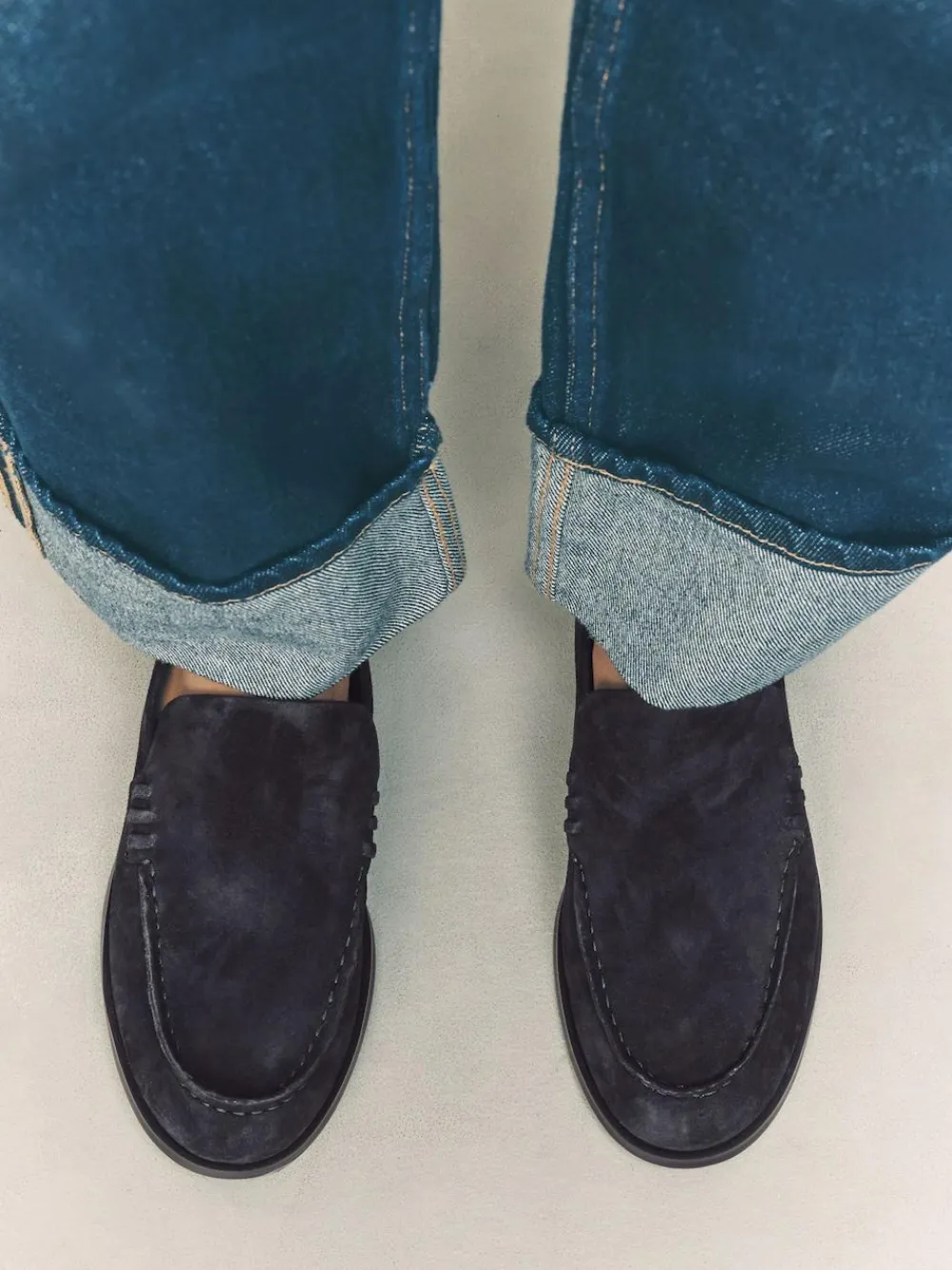 Next Suede Round Toe Clean Loafers^Women Flats