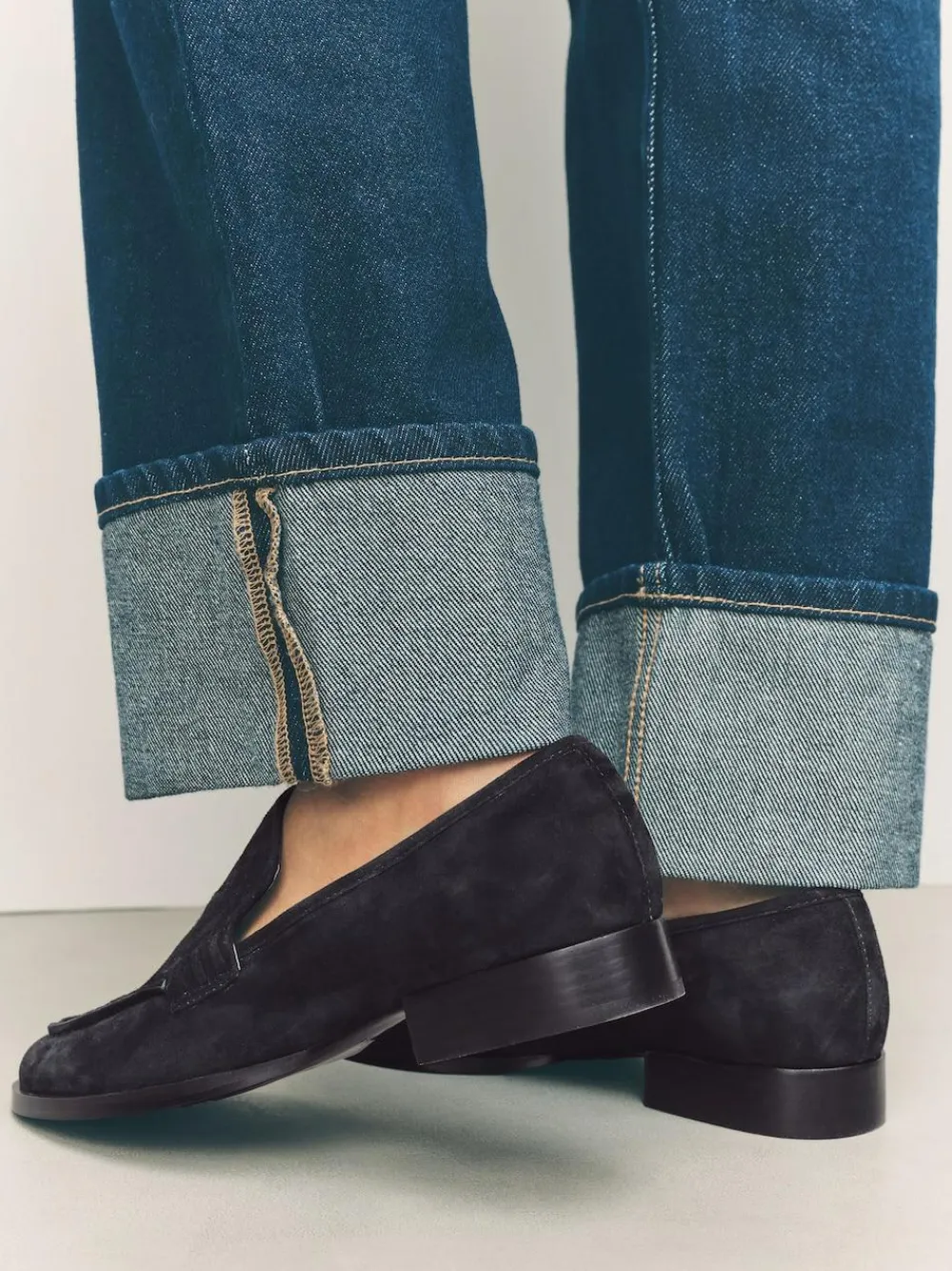 Next Suede Round Toe Clean Loafers^Women Flats