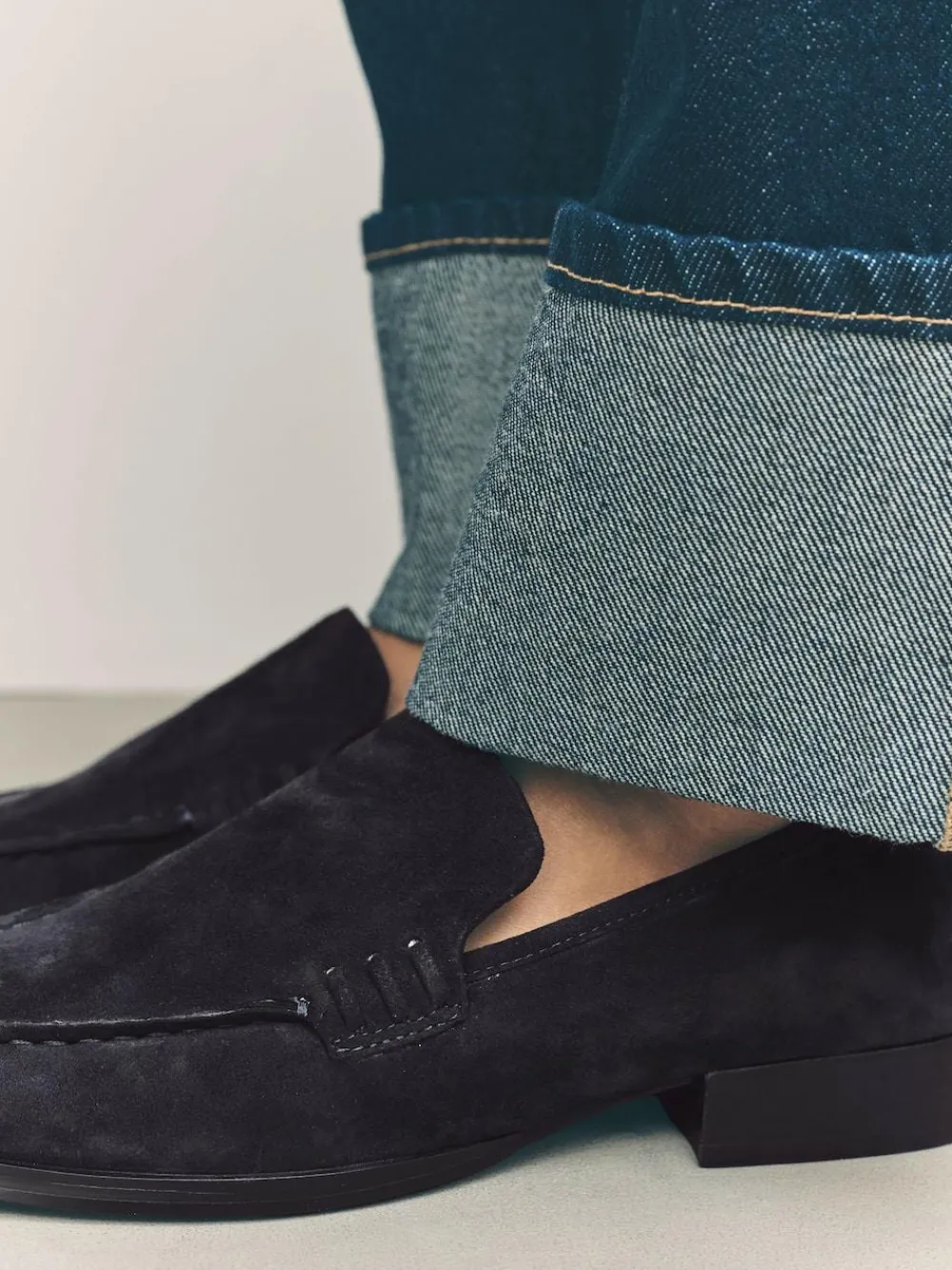 Next Suede Round Toe Clean Loafers^Women Flats