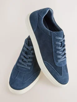 Outlet Next Suede Smart Trainers Navy