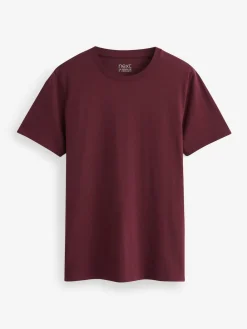 Next Navy/ Teal/ White/ Black/ Green/ Burgundy Regular Fit Essential Cotton T-Shirts 6 Pack^ Nightwear|Tops & T-Shirts