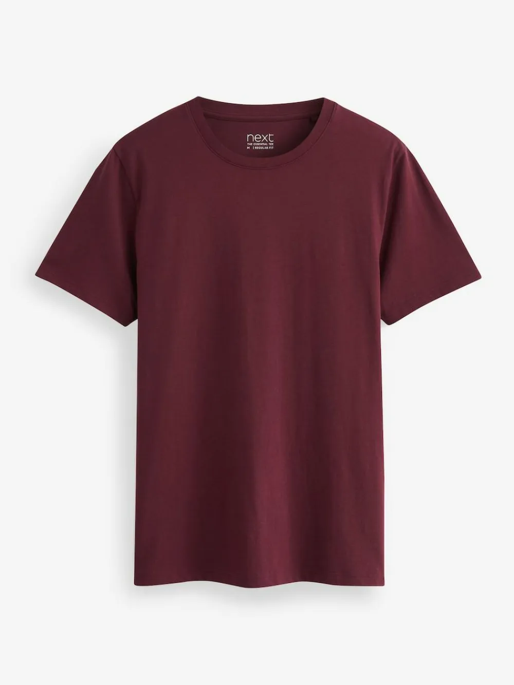 Next Navy/ Teal/ White/ Black/ Green/ Burgundy Regular Fit Essential Cotton T-Shirts 6 Pack^ Nightwear|Tops & T-Shirts