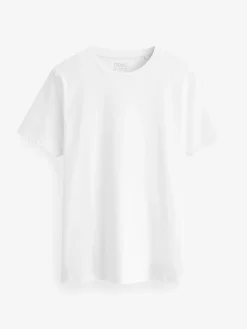 Next Navy/ Teal/ White/ Black/ Green/ Burgundy Regular Fit Essential Cotton T-Shirts 6 Pack^ Nightwear|Tops & T-Shirts