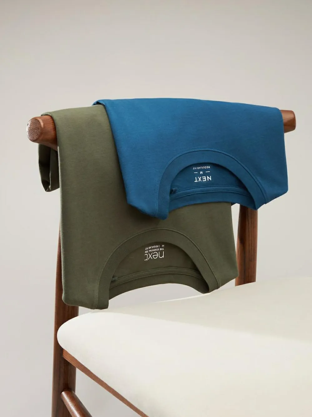 Next Navy/ Teal/ White/ Black/ Green/ Burgundy Regular Fit Essential Cotton T-Shirts 6 Pack^ Nightwear|Tops & T-Shirts