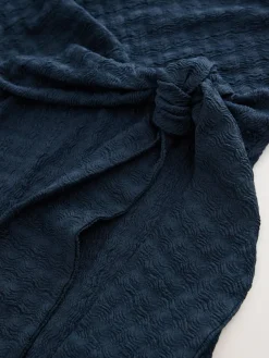 Next Navy Textured Jersey Tie Waist Maxi Dress^Women Maxi Dresses