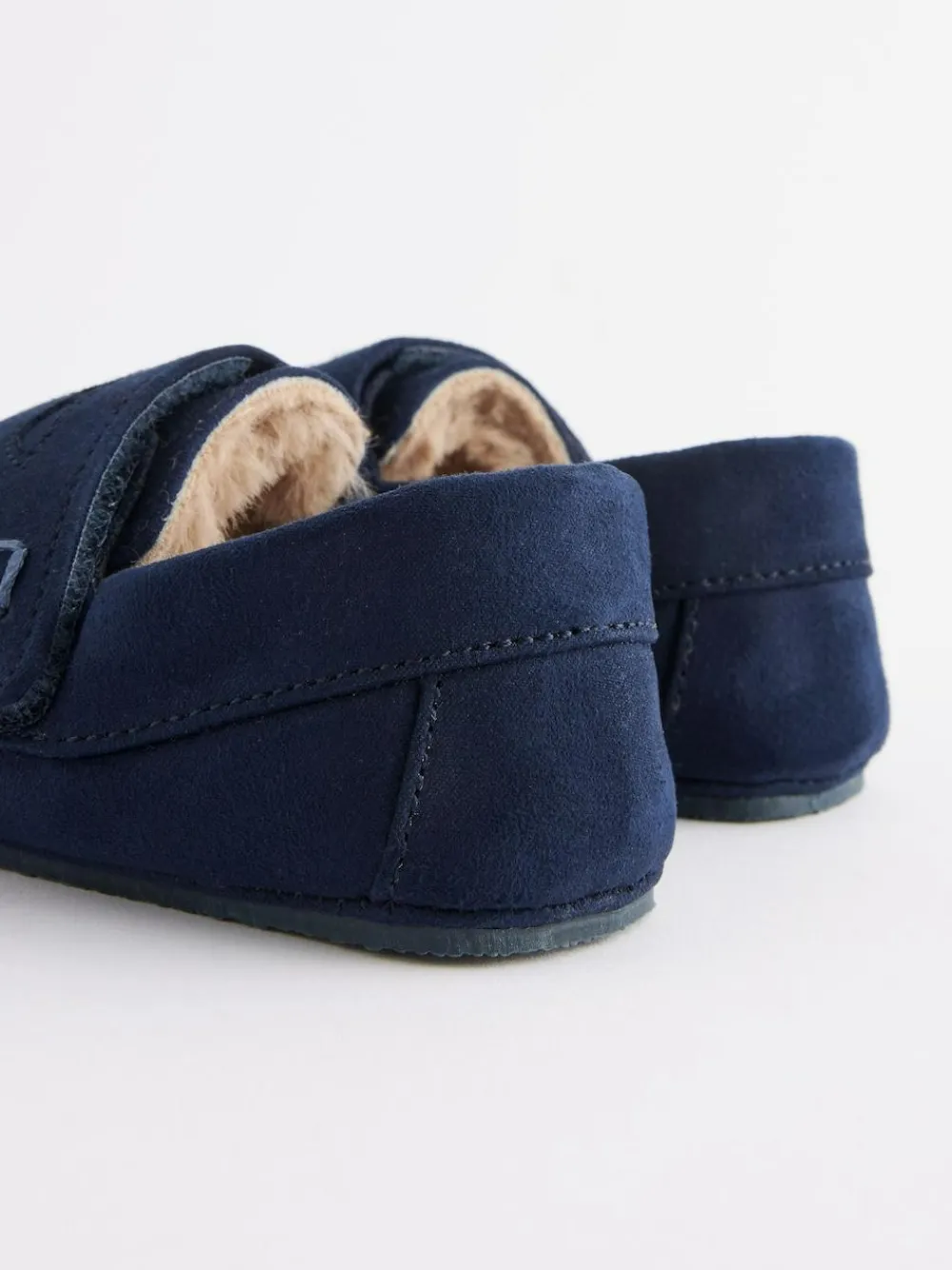 Discount Next Touch Fastening Moccasin Slippers Navy