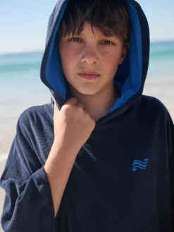 Clearance Next Towelling Poncho (3-16yrs) Navy