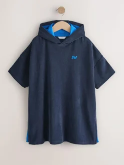 Clearance Next Towelling Poncho (3-16yrs) Navy