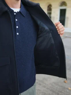 Next Twill Wool Blend Borg Collar Jacket^ Coats & Jackets|Coats & Jackets