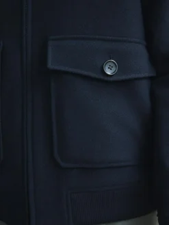 Next Twill Wool Blend Borg Collar Jacket^ Coats & Jackets|Coats & Jackets