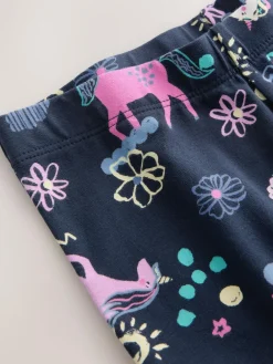 Best Next Navy Unicorn Flare Leggings (3-16yrs)