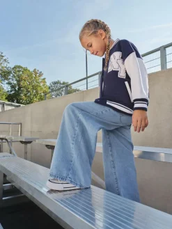 Clearance Next Navy Varsity Embroidered Jacket (3-16yrs)