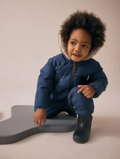 Hot Next Waterproof Padded Snowsuit (3mths-7yrs) Navy
