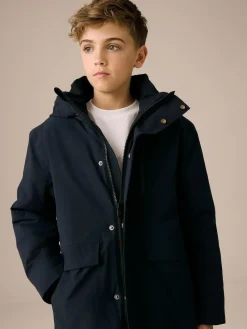 Next Waterproof Parka Coat (3-17yrs) Navy