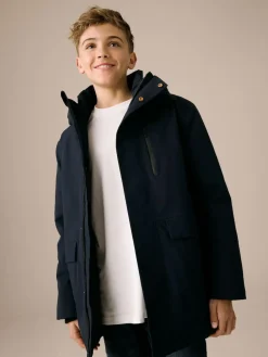 Next Waterproof Parka Coat (3-17yrs) Navy