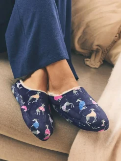 Clearance Next Navy Whippet Mule Slippers