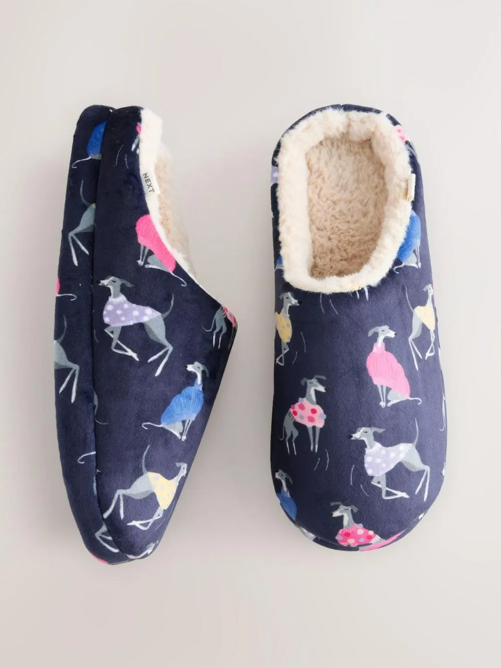 Clearance Next Navy Whippet Mule Slippers
