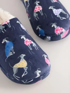 Clearance Next Navy Whippet Mule Slippers
