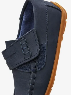 Next Wide Fit (G) Leather Penny Loafers with Touch and Close Fastening^ Shoes