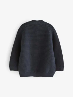 Next Navy Zip Through Cardigan (3mths-7yrs)^BOY Baby Winter Clothing|Cosy Club