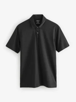 Discount Next Navy/Black/Grey/White/Sage Green Slim Fit Short Sleeve Jersey Polo Shirts 5 Pack